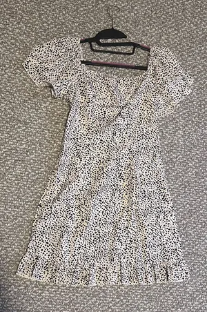 polka dot dress black and white thumbnail 1
