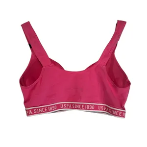 US Polo Assn‎ Pink Sports Bra Wireless Padded Logo Band Womens 1X 3PKBR4612 thumbnail 4