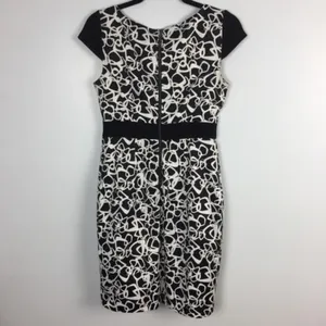 Marc New York Print Ribbed Panel Cap Sleeve‎ Dress Size 2 thumbnail 8