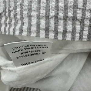 TULIP B Skirt Womens M Gray White Stripe Seersucker Mini Pockets Lined Cotton thumbnail 7
