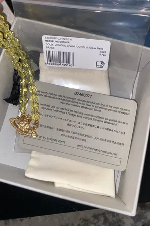 Vivienne Westwood Messaline gold-tone brass crystal-embellished choker Necklace thumbnail 12