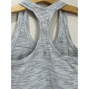 Lululemon Gray Heather Racerback Athletic Tank‎ Top Size 2 Yoga Gym Run thumbnail 4