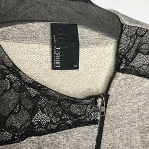 Anthropologie Dolan Lace Panel Gray Zip Up jacket‎ thumbnail 3