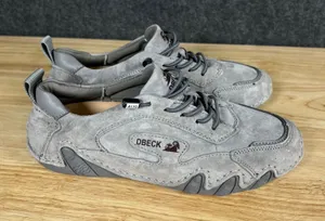 Dbeck Amundsen Grey Suede Handcrafted Casual Outdoor Walking Shoes Size 36 thumbnail 1