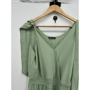 PrettyGarden Womens L Sage Green Tiered Maxi Dress Smocked Boho Cottagecore‎ thumbnail 8