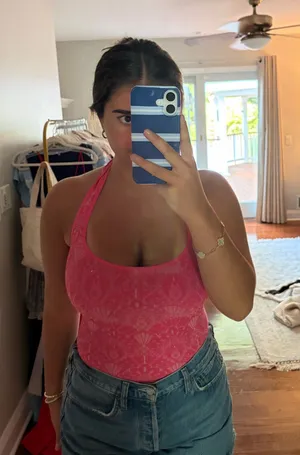 Free People Pink Bodysuit Intimately thumbnail 1