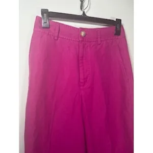 Polo Ralph Lauren Magenta Pink Linen Blend Wide Leg Pants 2 High‎ Rise Trousers thumbnail 2