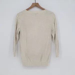 H&M Sweater Womens M Basic Cream Cable Knit Alpaca Blend Long Sleeve Excellent thumbnail 4