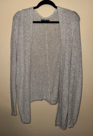 Brandy Melville Grey Marled Open Front Oversized Cardigan Sweater One Size Layer thumbnail 1