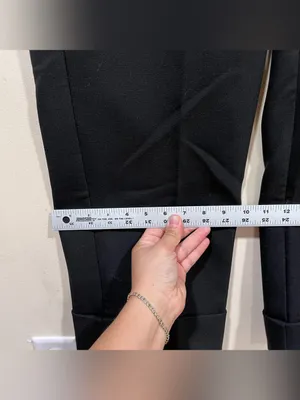 Sezane High Waist Straight Leg Wool Blend Pants Trousers-Black-Size 38 (US 6) thumbnail 5