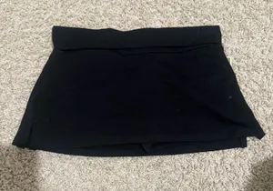 Black mini skirt with shorts medium thumbnail 1