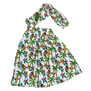Farm Rio Tropical‎ Paradise One Shoulder Cut Out Midi Dress Women's Size Large thumbnail 1
