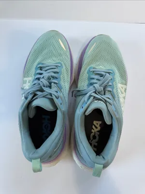 Hoka Women's Mint Green & Lavender Running Shoes thumbnail 3