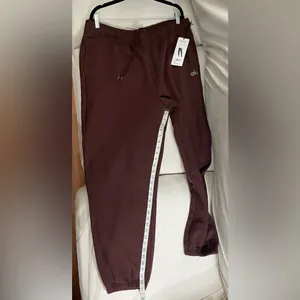 NWT Alo Yoga Accolade Sweatpants Cherry Cola Size 2XL thumbnail 6