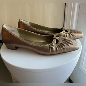 Franco‎ Sarto Metallic Brown/Gold Leather Flats - Size 7 thumbnail 10