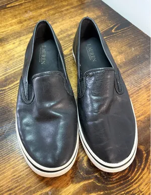 Lauren Ralph Lauren Black Slip On‎ Sneakers Size 9 thumbnail 1