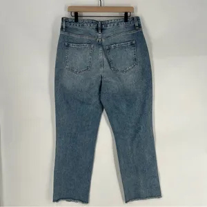 Vervet Super High Rise Beverly Slim‎ Straight Distressed Medium Wash Blue Jeans thumbnail 9