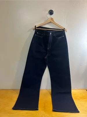 High-Rise Wide Leg Jeans in Dark Indigo Size 29 NWOT thumbnail 5