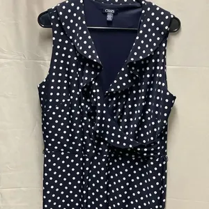 Chaps size XL wrap dress polka dot dress ruffles thumbnail 4
