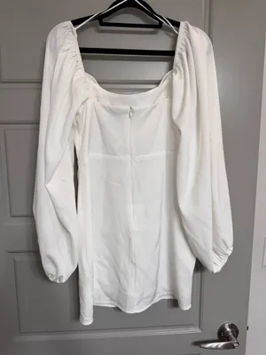 White Princess Polly Long Sleeve Mini Dress thumbnail 3