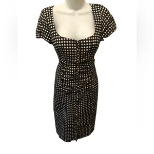 Nanette Lepore Check Me Out Dress Sz. 8 Gingham Full Zip Cottagecore Coquette thumbnail 2