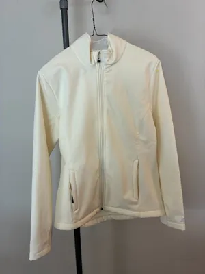Starter Women's Full-Zip Off-White Cream Athletic Track Jacket Small thumbnail 2