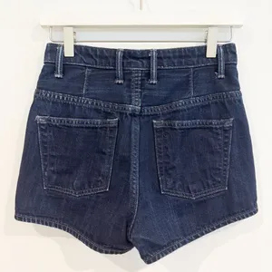 Helmut Lang Shorts Size 24 Dark Wash‎ Blue Denim Downtown Girl Alt Grunge Chic thumbnail 7