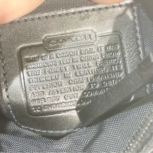 Coach Black Nylon Full Zip Wallet Clutch Velcro Pouch thumbnail 4