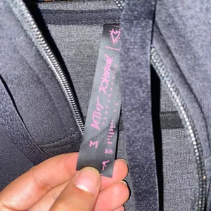 Betsey Johnson Black Full Zip-Up Performance Hoodie Jacket Women's Size Medium thumbnail 5