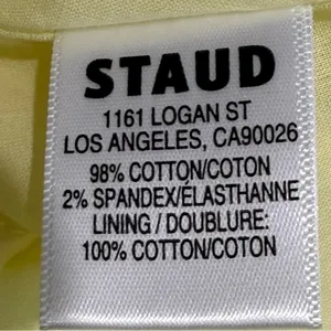 STAUD Tiered Cotton Sea Mini Skirt Sunray‎ Pale Yellow $175 NEW 6 - M thumbnail 5