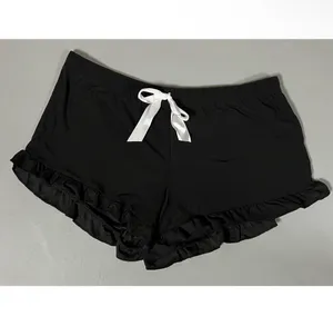 Black White Bow Frill Ruffle Shorts Bottoms Size S 🤍🖤 thumbnail 2
