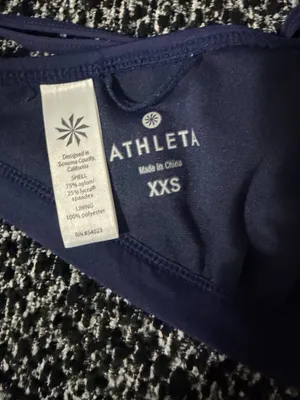 Athleta Scoop Plunge Strappy Navy Binini Top Swim Surf Size XXS thumbnail 6