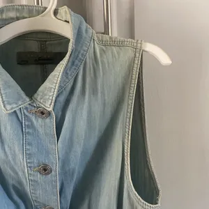 Vintage Zara Short scrunched Denim Vest thumbnail 2