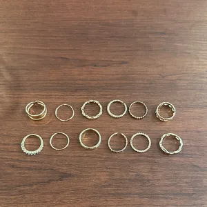 Gold Stacking Ring Set of 10 thumbnail 3