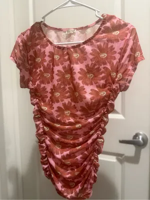 Free People "Keep It Simple" mesh baby tee thumbnail 1