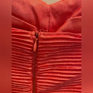 Daisy Coral Strapless Tube Top Mini Short Dress Women's Sz Medium thumbnail 6