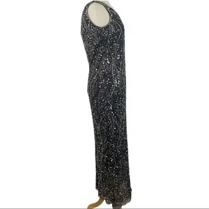 PISARRO NIGHTS Sequin & Bead Sleeveless Gown size 4 thumbnail 10