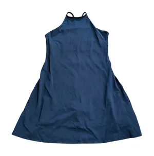 Girlfriend Collective Naomi Halter Dress Black Activewear Built-in Shorts Med thumbnail 1