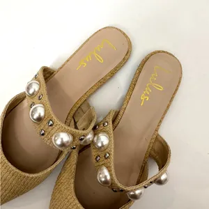 Lulus Justifyy Beige Raffia Woven Pointed-Toe Flats Size 8 thumbnail 6