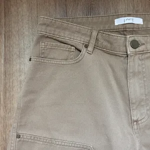 Loft Women's Tan Brown Canvas Wide Leg Utility Pants Size 4‎ thumbnail 2