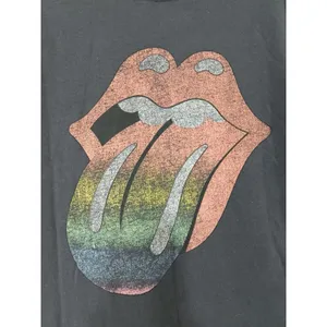H & M Women’s T-Shirt Oversize Rolling Stones Tongue Mouth Logo Graphic Band XL thumbnail 6