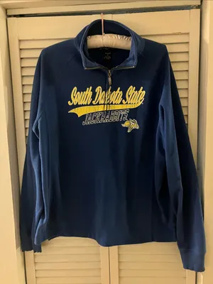 Jansport South Dakota State University Jackrabbits Blue and Gold Quarter Zip XL thumbnail 1