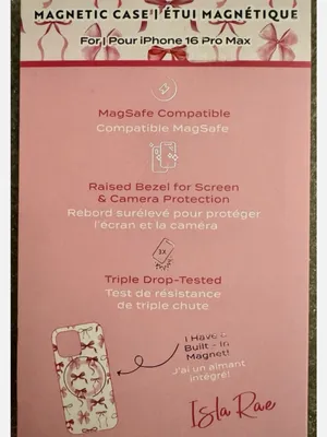 Pink nwt Bow Magnetic Case for iPhone 16 Pro Max bows ribbons thumbnail 2