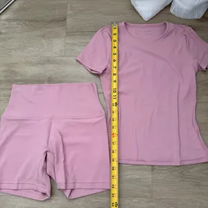 Aritzia Golden Tart Pink Butter Tee And Shorts Set thumbnail 4
