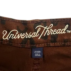 Universal Threads NWT Universal Thread Vintage Stretch Leopard Straight Leg Jeans Animal Size 2 thumbnail 4