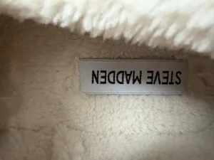 Steve Madden Lando-F Black Leather Loafer with Faux Fur Lining thumbnail 2
