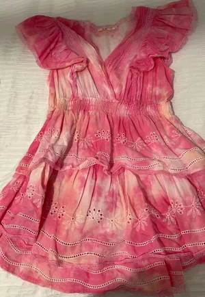 Francesca’s Tie Dye Pink Dress thumbnail 1