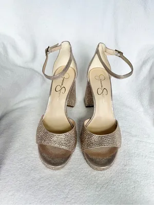 Jessica Simpson Women’s Gold Platform Ankle-Strap Sandal - new no tags Size 9 thumbnail 4