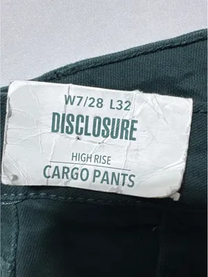 Disclosure High Rise Cargo Pants W7/L32 in Forest Green - St thumbnail 4