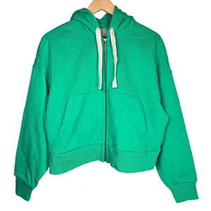 Everlane Organic Cotton Full Zip Hoodie Bright Jade Green Size Small‎ Cropped thumbnail 1